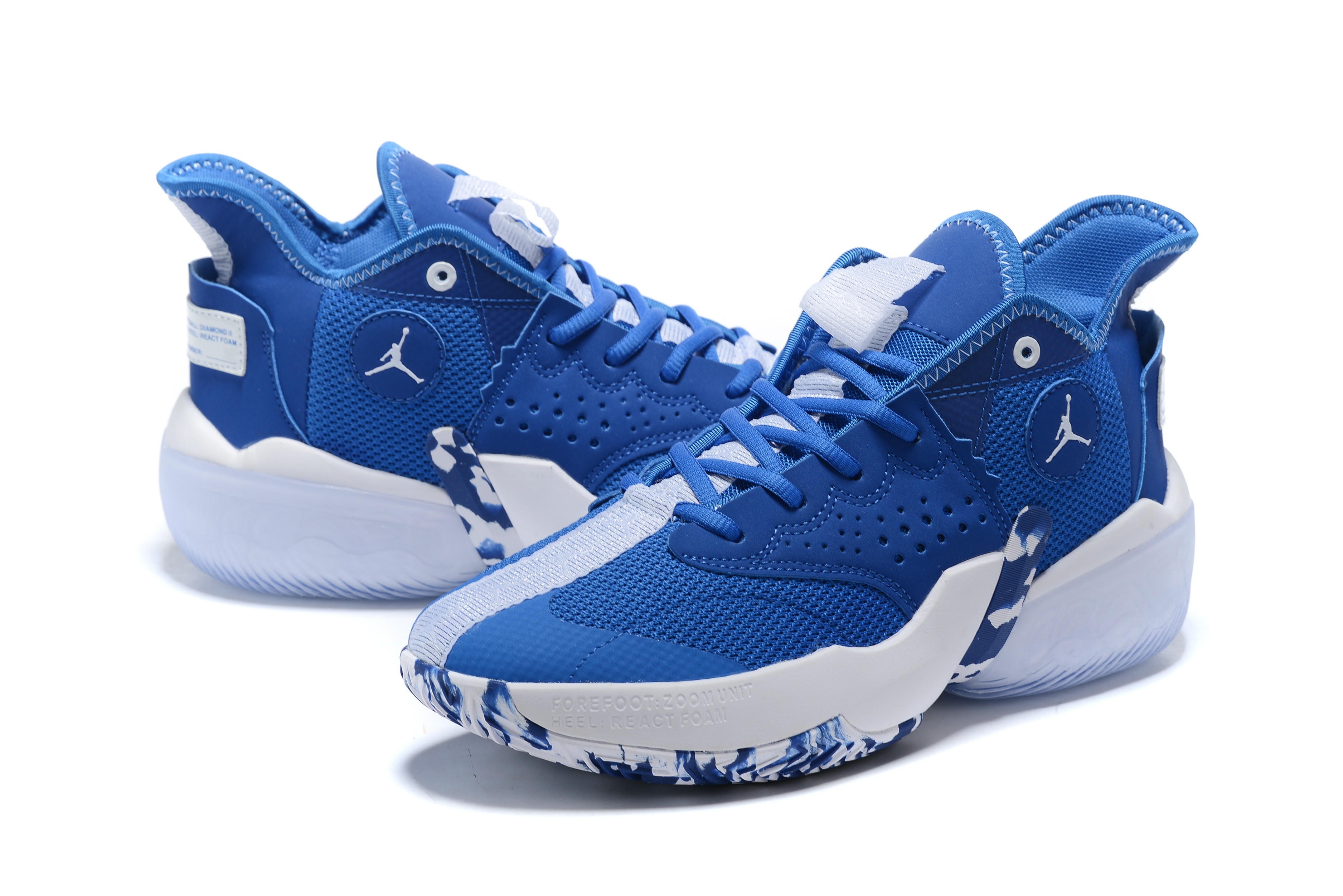 Jumpman Diamond Mid Blue White Shoes